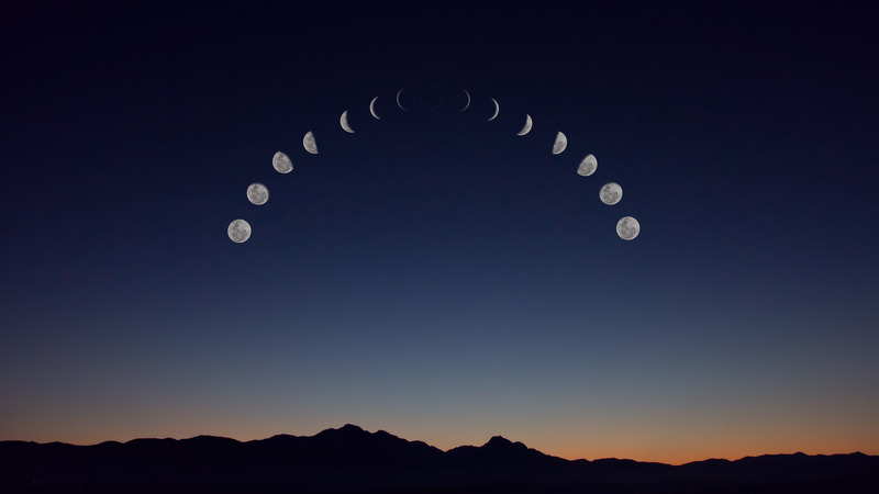 Måne, månefaser, månecyklus, månebog, transformation, selvudvikling, ritual, spiritualitet